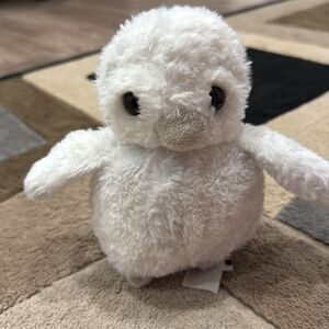 White Plush Penguin Toy for Small Pets